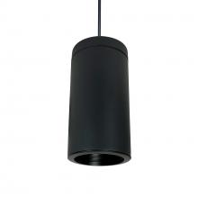 Nora NYLI-6PL322BBB - 6" Cylinder, Black, Pendant Mount, 32W Med. Base, Baffle, Black