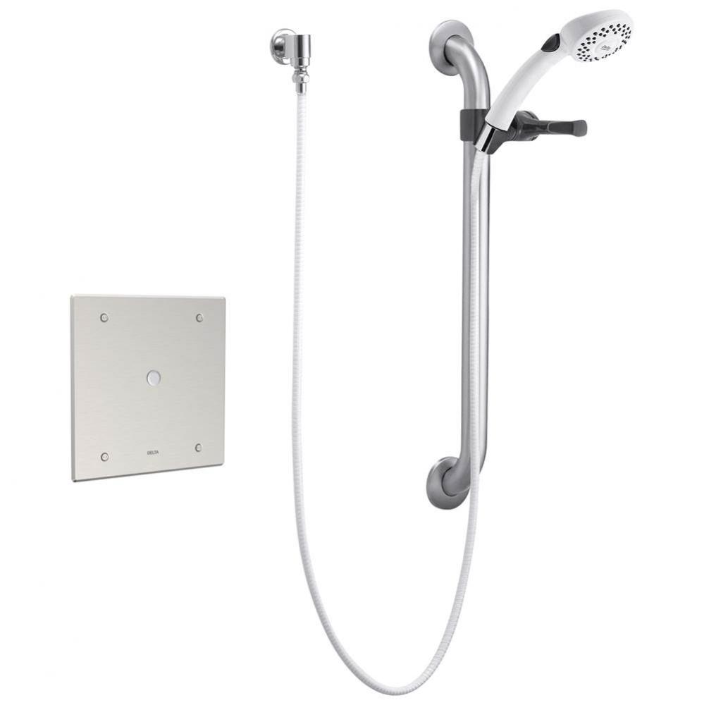 Commercial 860T: Electronic Shower Trim with Push Button Activator- Hardwire