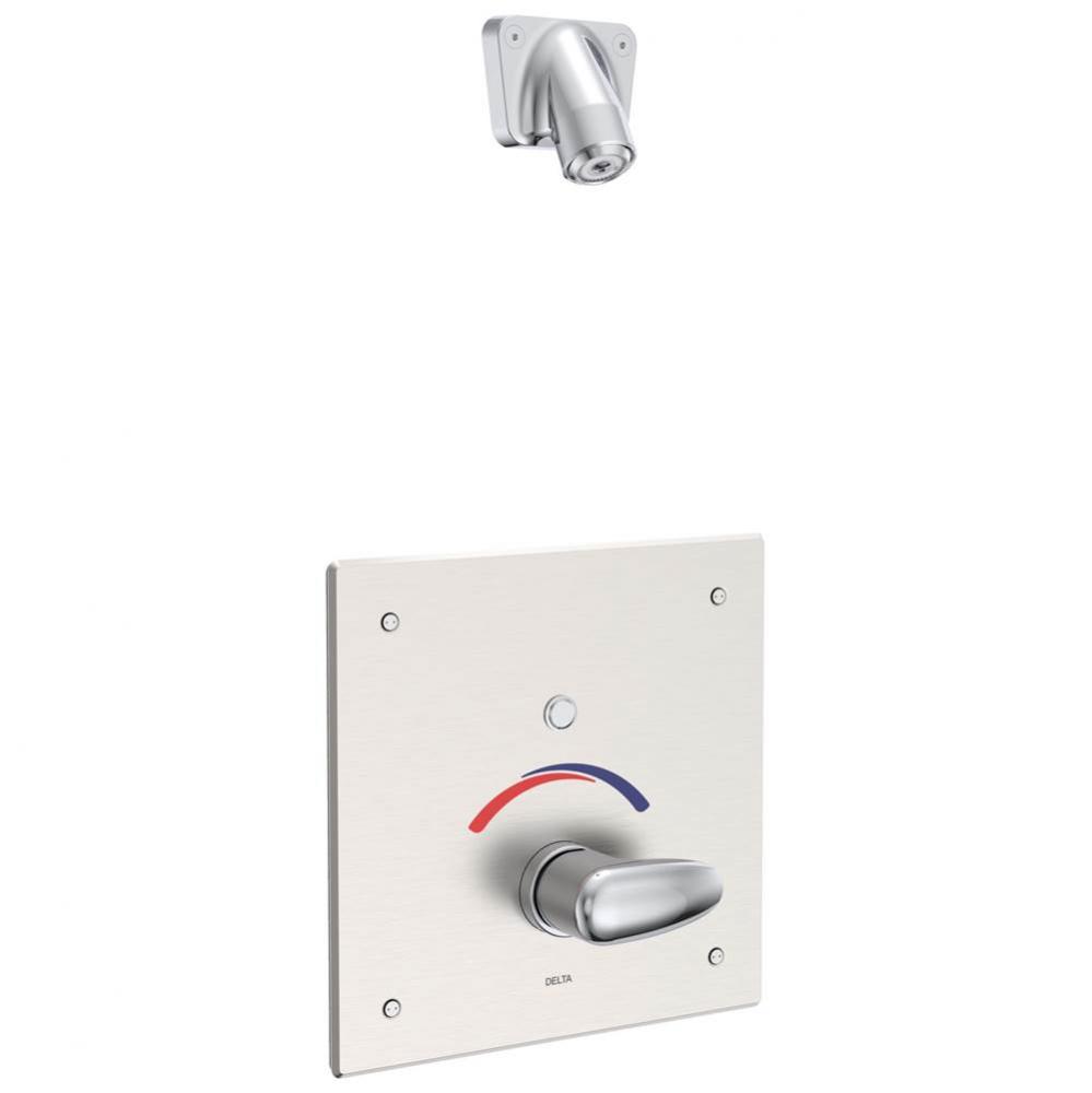 Commercial 860T: Electronic Shower Trim with Push Button Activator- Hardwire