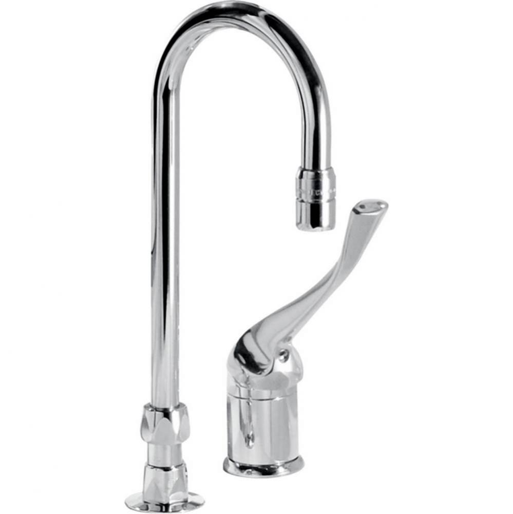 Commercial 24T2: Single Control Mixing Faucet with Gooseneck Spout - Less Pop-Up