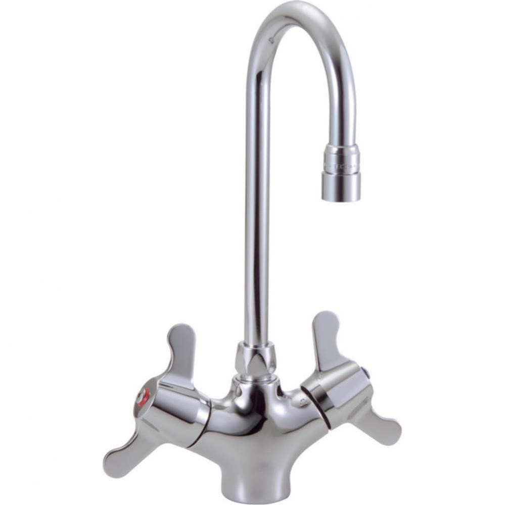 Commercial 25C3: Two Handle Single Shank Mixing Faucet