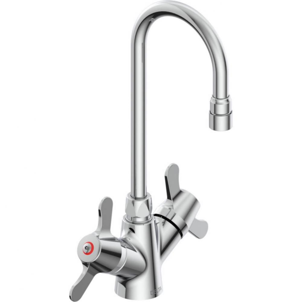 Commercial 25C3: Two Handle Single Shank Mixing Faucet