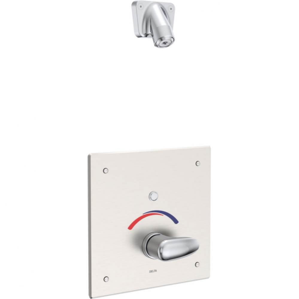 Commercial 860T: Electronic Shower Trim with Push Button Activator- Battery