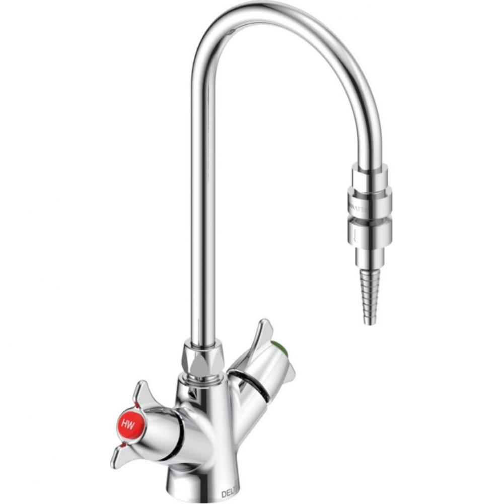 Commercial W67 Series Mixing Faucet: Two Handle Deck Mount Single Shank Laboratory Mixing Faucet