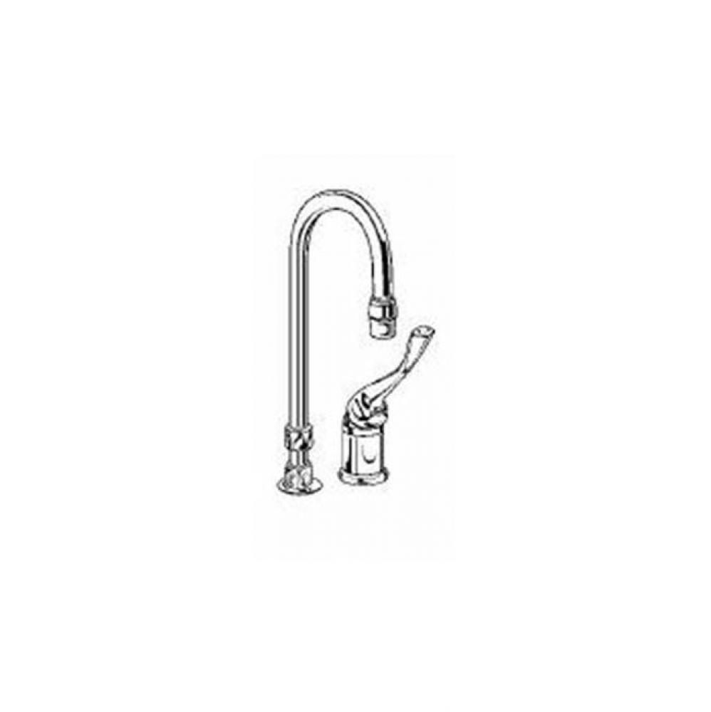 Commercial 24T2: Single Control Mixing Faucet with Gooseneck Spout - Less Pop-Up