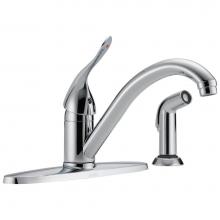 Delta Commercial 400LF-HDF - Commercial HDF®: Single Handle Kitchen Faucet with Spray