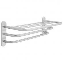 Delta Commercial 43424 - Commercial 24'' Brass Towel Shelf with Two Bars, Concealed Mounting