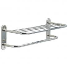 Delta Commercial 43624 - Commercial 24'' Metal Towel Shelf with One Bar, Exposed Mounting