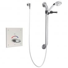 Delta Commercial 860T157 - Commercial 860T: Electronic Shower Trim with Push Button Activator- Hardwire