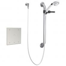 Delta Commercial 860T158 - Commercial 860T: Electronic Shower Trim with Push Button Activator- Hardwire