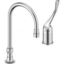 Delta Commercial 24T2633-R4 - Commercial 24T2: Single Control Mixing Faucet with Gooseneck Spout - Less Pop-Up