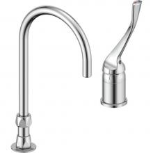 Delta Commercial 24T2673-R4 - Commercial 24T2: Single Control Mixing Faucet with Gooseneck Spout - Less Pop-Up