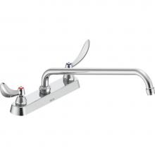 Delta Commercial 26C3244-S8 - Commercial 26C3: Two Handle 8'' Cast Deck Mount Faucet