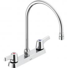 Delta Commercial 26C3943-R7 - Commercial 26C3: Two Handle 8'' Cast Deck Mount Faucet