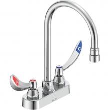 Delta Commercial 27C4954-LS-TI - Commercial 27C4 / 27C5 / 27C6: Two Handle Deck-Mount Faucet