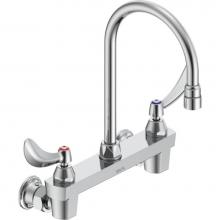 Delta Commercial 28C4924 - Commercial 28C3 / 28C4 / 28C6: Two Handle 8'' Wall Mount Service Sink Faucet