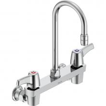 Delta Commercial 28C4943-R2 - Commercial 28C3 / 28C4 / 28C6: Two Handle 8'' Wall Mount Service Sink Faucet