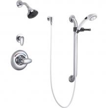 Delta Commercial T13H332 - Commercial T13H: Universal Dual Shower Trim, Diverter, Hand Shower, and Grab Bar