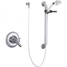 Delta Commercial T17TH155 - Commercial T17TH: Universal Thermostatic Valve Trim with Hand Shower and Grab Bar