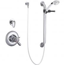 Delta Commercial T17TH305 - Commercial T17TH: Universal Dual Shower Trim, Diverter, Hand Shower, and Grab Bar