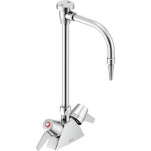 Delta Commercial W6700-10-C - Commercial W67 Series Mixing Faucet: Two Handle 2 3/4'' Deck Mount Laboratory Mixing Fau