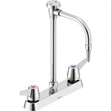 Delta Commercial W6740-10-C - Commercial W67 Series Mixing Faucet: Two Handle 8'' Deck Mount Laboratory Mixing Faucet