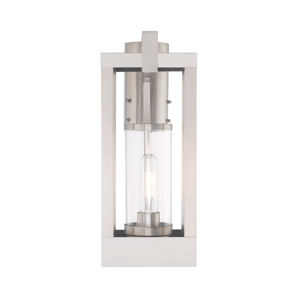 1 Lt Brushed Nickel Outdoor Post Top Lantern