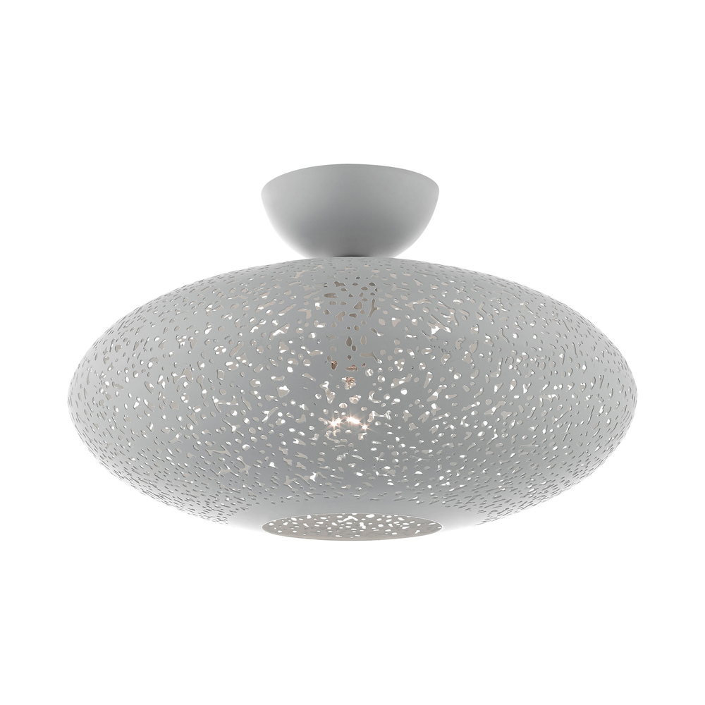 1 Lt Nordic Gray Semi Flush Mount