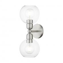 Livex Lighting 16972-91 - 2 Light Brushed Nickel Sphere Vanity Sconce