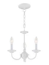 Livex Lighting 4153-03 - 3 Light White Mini Chandelier