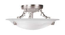 Livex Lighting 4272-91 - 3 Light Brushed Nickel Ceiling Mount