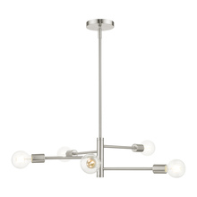 Livex Lighting 45865-91 - 5 Lt Brushed Nickel Chandelier