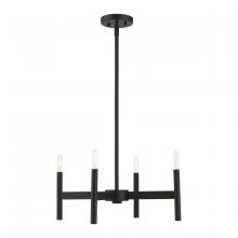 Livex Lighting 51174-04 - Black 4-Light Chandelier