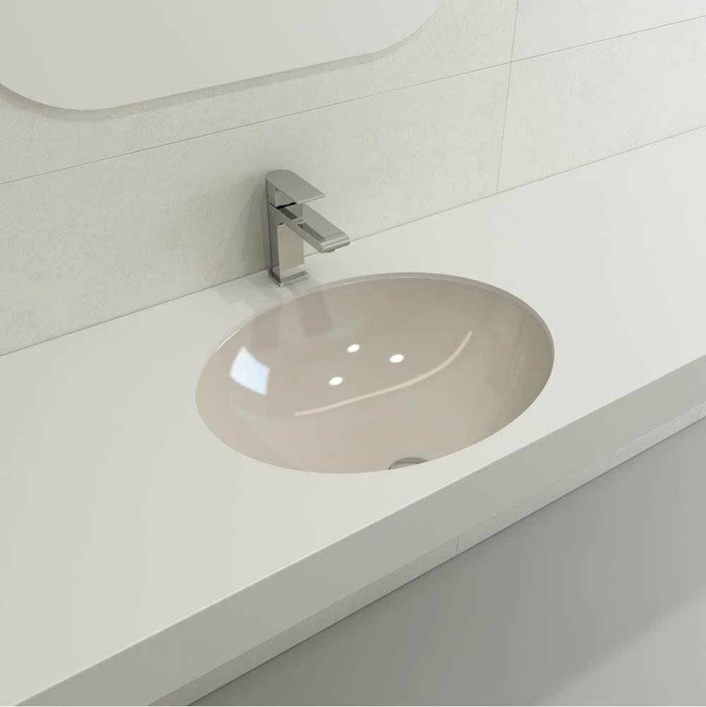 Parma Undermount Sink Fireclay 22 in. with Overflow in Biscuit