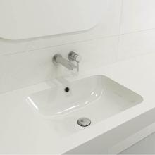 BOCCHI 1006-001-0125 - Scala Undermount Sink Fireclay 21.75 in. with Overflow in White