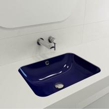 BOCCHI 1006-010-0125 - Scala Undermount Sink Fireclay 21.75 in. with Overflow in Sapphire Blue