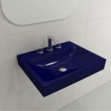 BOCCHI 1077-010-0127 - Scala Arch Wall-Mounted Sink Fireclay 23.75 in. 3-Hole in Sapphire Blue