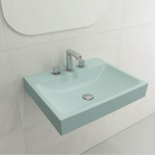 BOCCHI 1077-029-0127 - Scala Arch Wall-Mounted Sink Fireclay 23.75 in. 3-Hole in Matte Ice Blue