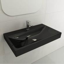 BOCCHI 1078-005-0126 - Scala Arch Wall-Mounted Sink Fireclay 32 in. 1-Hole in Black