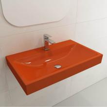 BOCCHI 1078-012-0126 - Scala Arch Wall-Mounted Sink Fireclay 32 in. 1-Hole in Orange