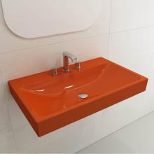 BOCCHI 1078-012-0127 - Scala Arch Wall-Mounted Sink Fireclay 32 in. 3-Hole in Orange