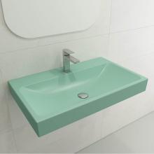 BOCCHI 1078-033-0126 - Scala Arch Wall-Mounted Sink Fireclay 32 in. 1-Hole in Matte Mint Green