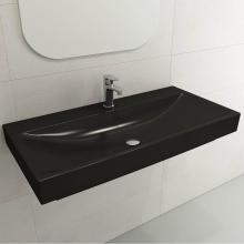 BOCCHI 1079-004-0126 - Scala Arch Wall-Mounted Sink Fireclay 39.75 in. 1-Hole in Matte Black