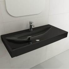 BOCCHI 1079-005-0126 - Scala Arch Wall-Mounted Sink Fireclay 39.75 in. 1-Hole in Black