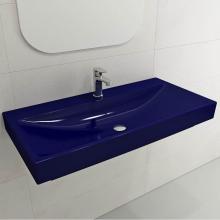 BOCCHI 1079-010-0126 - Scala Arch Wall-Mounted Sink Fireclay 39.75 in. 1-Hole in Sapphire Blue