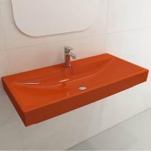 BOCCHI 1079-012-0126 - Scala Arch Wall-Mounted Sink Fireclay 39.75 in. 1-Hole in Orange