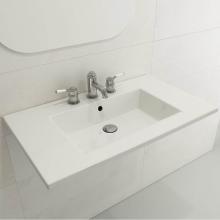 BOCCHI 1113-001-0126 - Ravenna Wall-Mounted Sink Fireclay 32.25 in. 1-Hole with Overflow in White