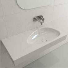 BOCCHI 1115-001-0125 - Etna Wall-Mounted Sink Fireclay 35.5 in. with Matching Drain Cover in White