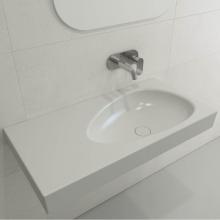 BOCCHI 1115-002-0125 - Etna Wall-Mounted Sink Fireclay 35.5 in. with Matching Drain Cover in Matte White