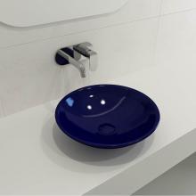 BOCCHI 1120-010-0125 - Venezia Vessel Fireclay 15.75 in. with Matching Drain Cover in Sapphire Blue